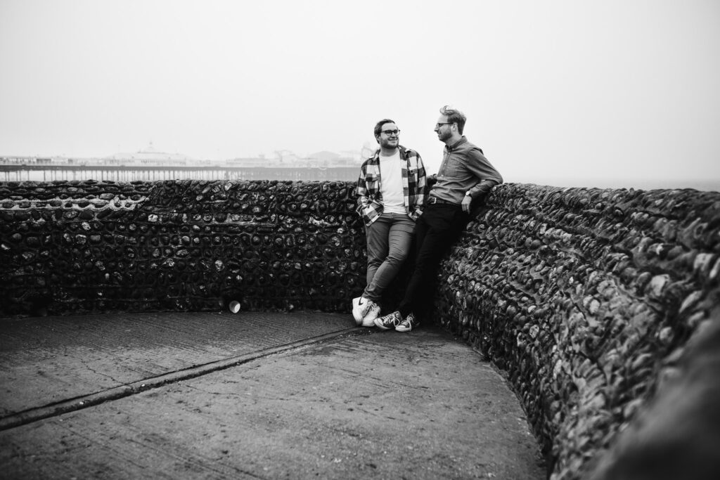 LGBTQ+ engagement session near Brighton pier